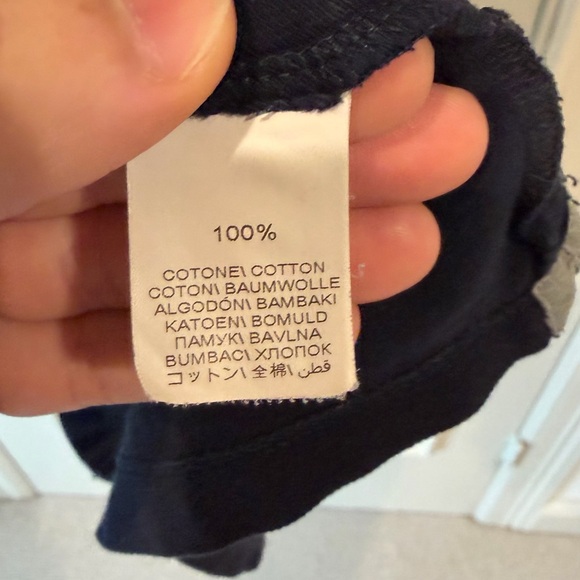 Navy Polo Shirt with White Stripes - Picture 5 of 8